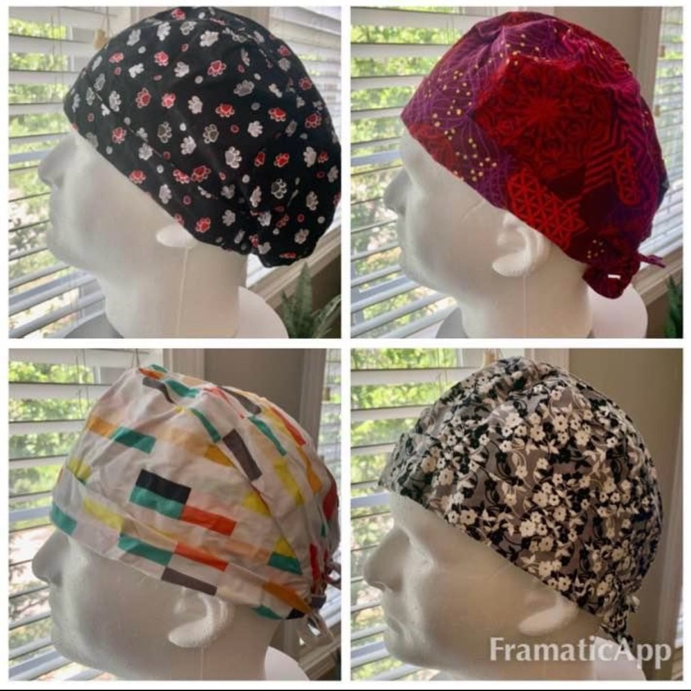 Pixie Style Surgical Scrub Caps View 3